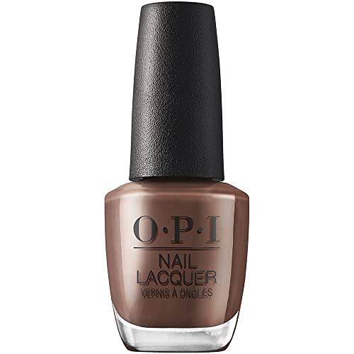 OPI Nail Laquer - Esmalte de Uñas con Duración de Hasta 7 días - Efecto Manicura Profesional, Tonos Marrones, Negros y Grises - Cliffside Karaoke