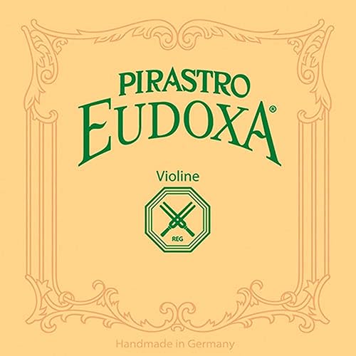 Pirastro Violin String Eudoxa Set, Medium Handmade Wound Covered Gut Strings, Premium Strings for Professional and Advanced Student Violin Players, Traditional Replacement Accessory