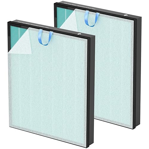 Vital 200S-P Smoke Remover Replacement Filter Compatible with LEVOIT Vital 200S Air Purifier, 4-in-1 H13 Grade True HEPA Activated Carbon 200S Filter, Vital 200S-RF-SR (LRF-V201-BUS), 2 Pack, Blue - Blue-Smoke Remover