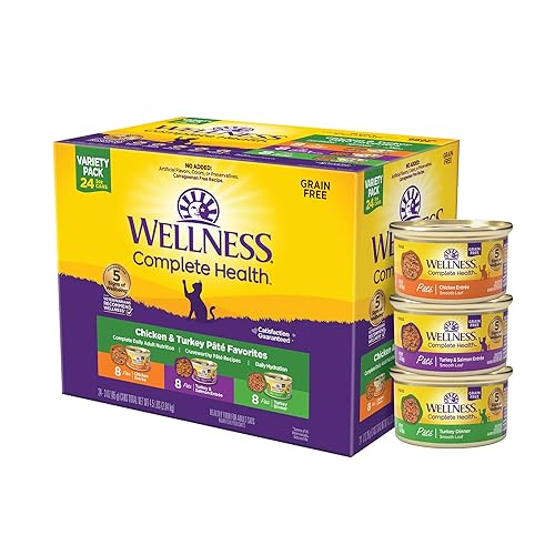 Wellness Complete Health Chicken & Turkey Pate Favorites Variety Pack, 3 Ounces (Pack of 24) - Chicken & Turkey Pate Variety Pack - 3 Ounce (Pack of 24)