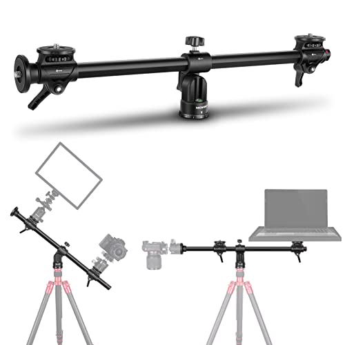 NEEWER 30"/76cm Horizontal Tripod Center Axis with 3/8" Screw, Aluminum Alloy 360° Rotatable 180°Vertical Adjustable Tripod Extension Boom Arm for Camera Macro Overhead Photography (Load up to 22lb) - 30"/76cm