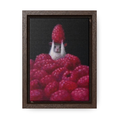 Stuart Dunkel: "Hero" - Framed Canvas Reproduction | 5″ x 7″ / 1.25" / Walnut