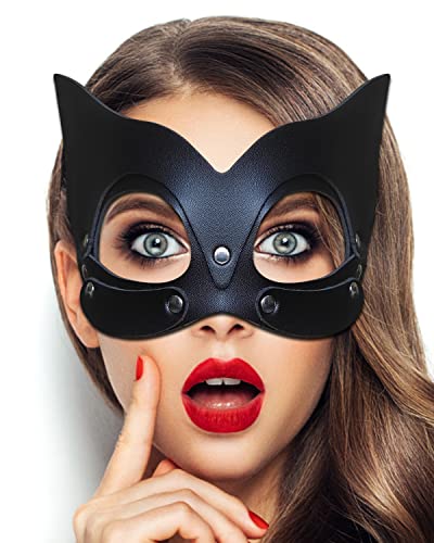 Stegosaurus Cat Mask for Women, Masquerade Mask for women Bunny Mask Cat Face Mask for Night Club Cocktail Cosplay - Fox Mask