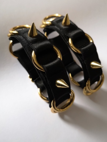 Multi-Ring Spike Cuff Gold (X2)