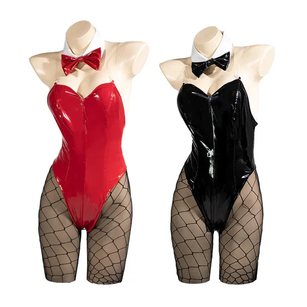 DokiDoki-R Anime Cosplay Red / Black Costume Sexy Bunny Girl