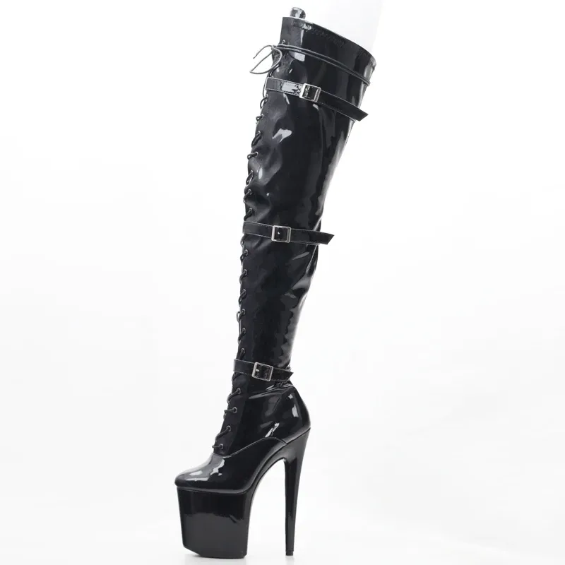 JIALUOWEI High Heel Platform Sexy Fetish Over-The-Knee Dance Boots