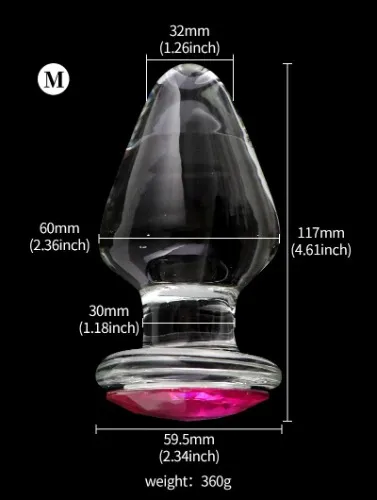 Huge Glass Crystal Plug G-spot Stimulation Dilator