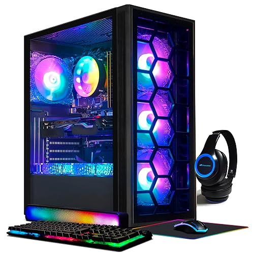 STGAubron Gaming Desktop PC,Intel Core i7 3.4G up to 3.9G,GeForce RTX 2060 Super 8G GDDR6,32G,1TB SSD,WiFi,BT 5.0,RGB Keybaord,RGB Mouse,RGB Mouse Pad,RGB BT Sound Bar,RGB Bluetooth Headset Mic,W10H64 - RTX 2060 Super