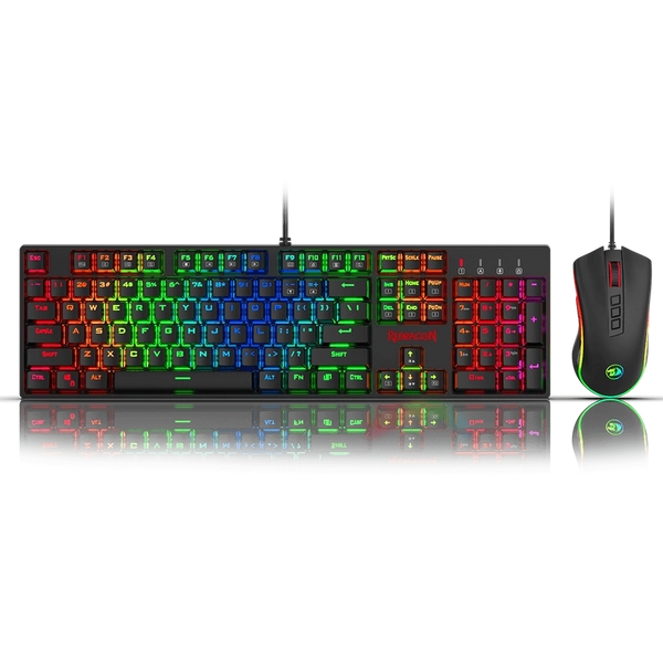 Redragon K582-BA Wired Mechanical Gaming Keyboard Red Switch & M711 Cobra Gaming Mouse 2-in-1 Combo