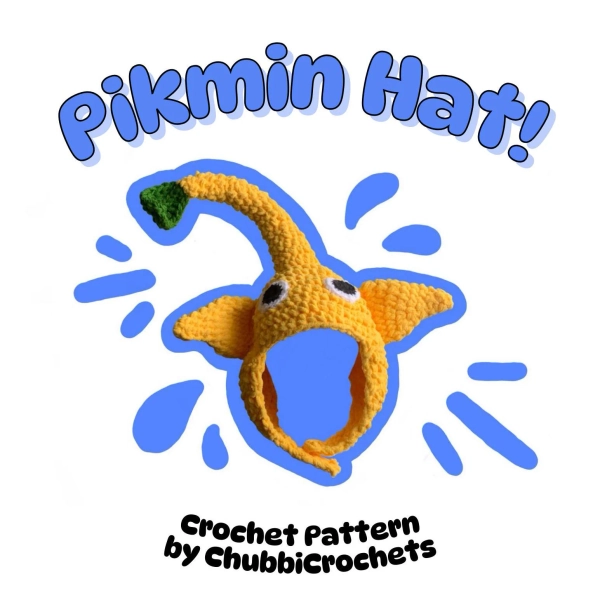 4-in-1 Pikmin Hat Crochet PDF Pattern