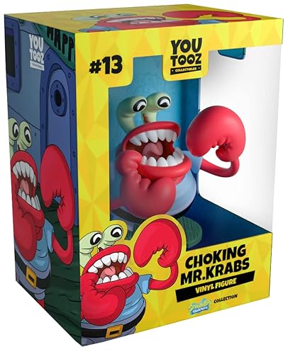 Youtooz Choking Mr Krabs Vinyl Figure, 3.6" Youtooz Spongebob Collectible Official Mr. Krabs Figurine from Spongebob Squarepants - Youtooz Spongebob Squarepants Collection