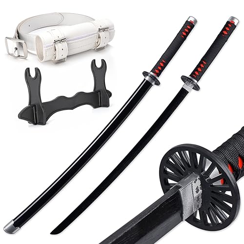 Zisu Demon Katana Sword, About 41 inches, Hashira Pillars & Protagonist Katana for Cosplay Purpose, Anime Original Texture - Black - Tanjirou