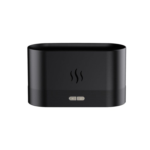 Fireplace Flame-Effect Humidifier Lamp - Ink Black