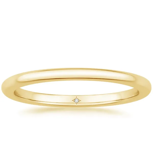 18K Yellow Gold Hidden Lotus Diamond Ring