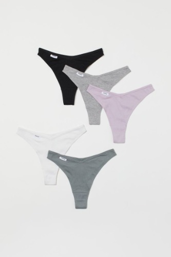 5-pack Ribbed Brazilian Briefs