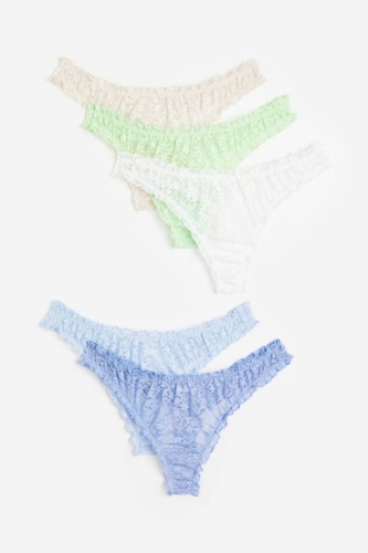 5-pack Cotton Thong Briefs