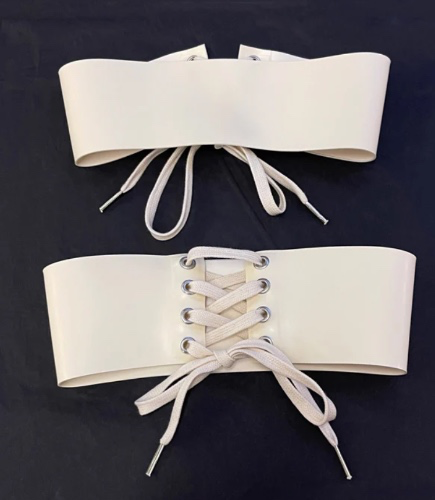 Latex Lace-Up Garters