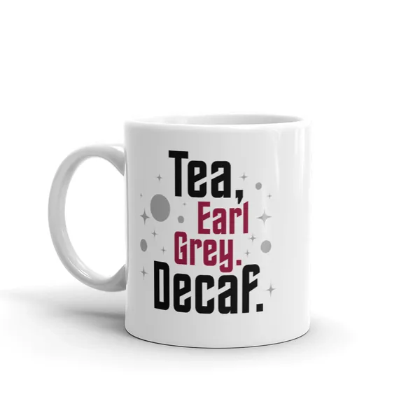 Star Trek: Picard Earl Grey Decaf White Mug | White / 11 oz