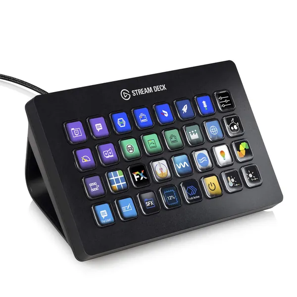 Elgato Stream Deck XL - Advanced Stream Control with 32 Customizable LCD Keys, for Windows 10 and macOS 10.13 or Later (10GAT9901) - Gear 32 Keys