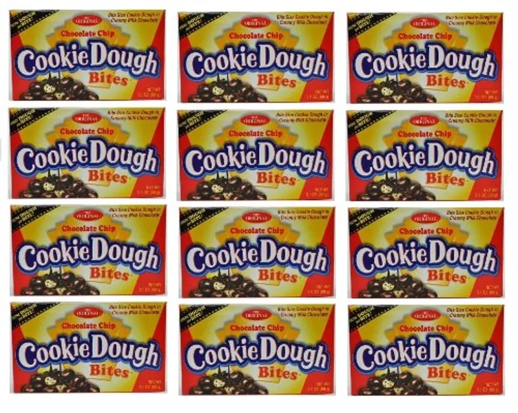 THE Original Chocolate Chip Cookie Dough Bites: 12 Packs of 3.1 Oz - Dt20 - 