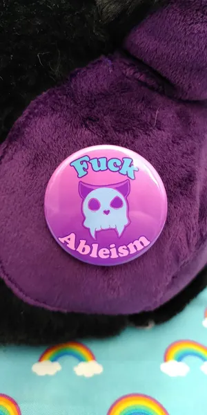 Fuck Ableism Pin Badge