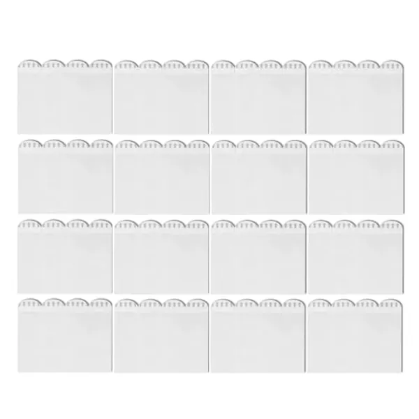 64Pcs Picture Hanging Strips Medium Refill Adhesive Strips, Effortless Damage-Free Hanging for Living Spaces, Ideal for Medium Indoor Wall Hooks, Tool-Free Removal, White