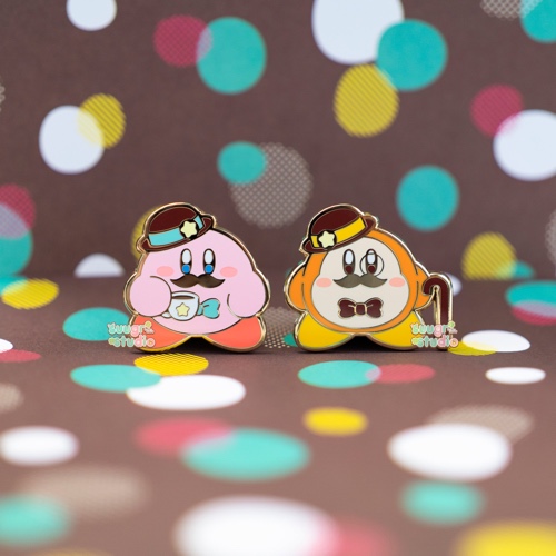 Poyo and Dee "The Gents" Hard Enamel Pin - Set of Both / [A Grade] / Locking Clasp