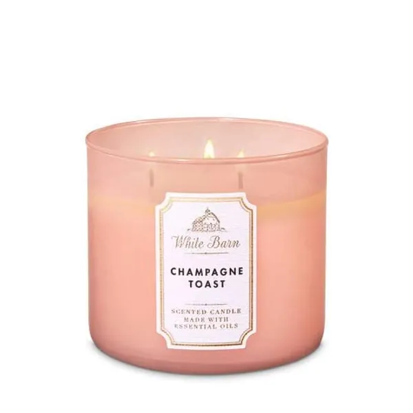 
                            Champagne Toast 3 Wick Candle ~ White Barn ~ Bath and Body Works
                        