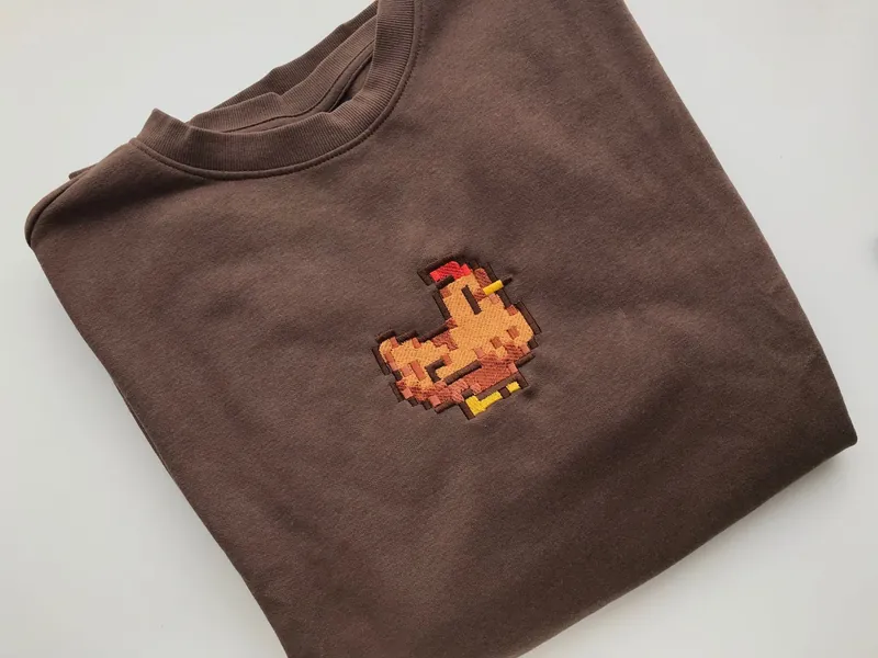 Chicken Stardew Valley Sweatshirt / Embroidery Sweatshirt Stardew Valley