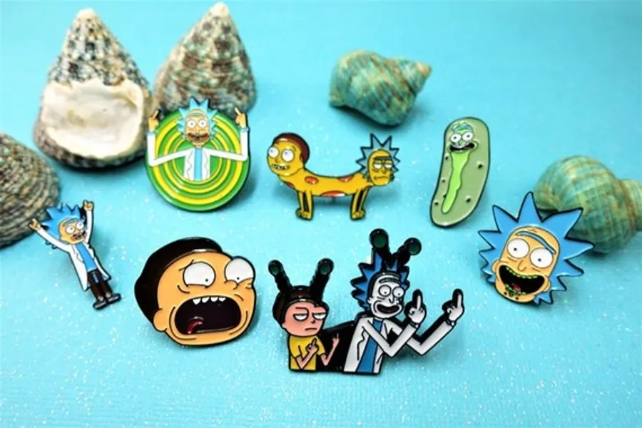Classic Cartoon Rick & Morty Enamel Pins Badges. | Etsy