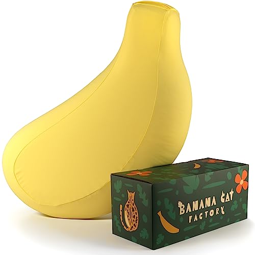 Banana Cat Factory Orthopedic Memory Foam Banana Shaped Pillow | Cervical Contour with Divot for Neck & Knees | Sleep Support for Side, Back, Stomach & Pregnant Sleepers