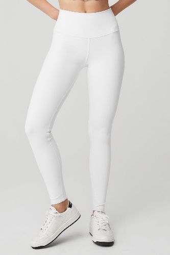 High-Waist Airbrush Legging - White | White / M