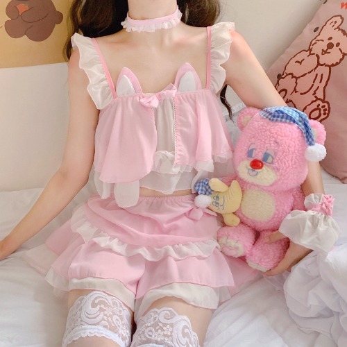 Neko Maid Lingerie Set - Pink