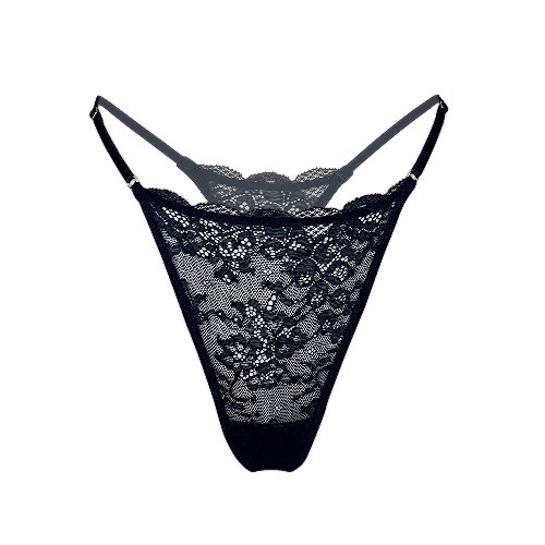 Wild Lace Micro-G Thong Black - M / Black