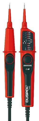 Benning 050261 Duspol Analoge Spanningstester, Tot 1000 V Ac, Rood/Zwart