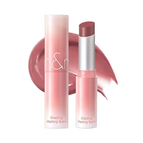 rom&nd Glasting Melting Balm 3.5g (7Colors), Glossy, Plumping Lips, Moisture, Translucent, Water Bomb, High Pigmented, Vegan (12 VEILED ROSE)