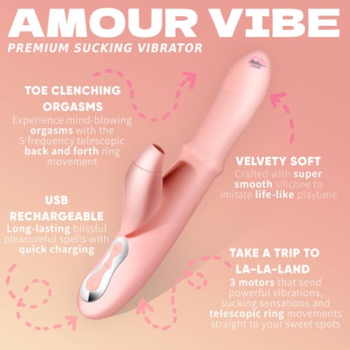 Amour Vibe Sucking Vibrator | Pink