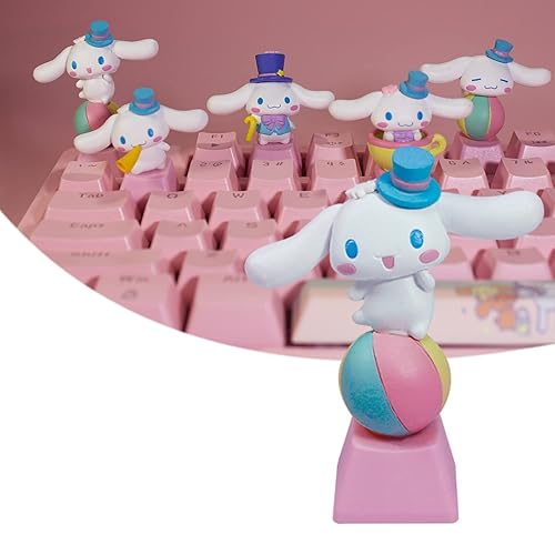 Custom Japanese Anime Keycaps,Compatible with Cherry MX Switches Mechanical Keyboard Pink PBT Keycap,Computer Gaming Keyboards Cute Key Caps,Artisan ESC OEM Profile R4 Key Cap (Step On The Ball) - Step On The Ball
