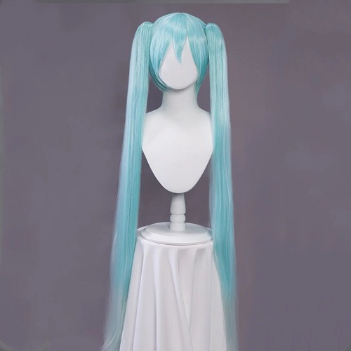 Uwowo V Singer Cosplay Wig 110cm Aqua green Double Ponytail Hair | Default Title