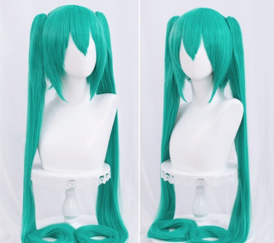 Uwowo V Singer Wig Project Sekai Cosplay Wig Green Long Hair