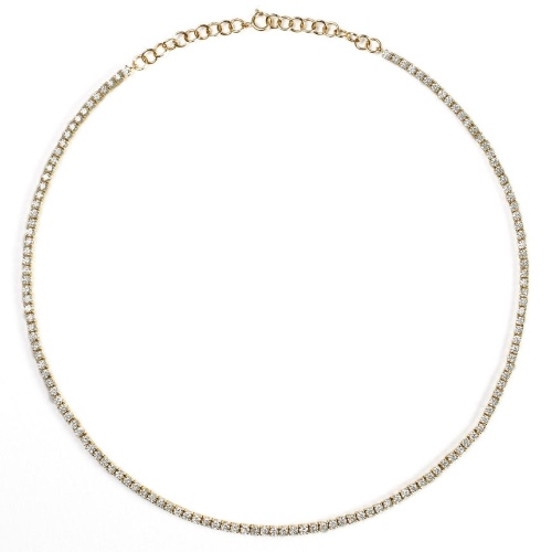 Diamond Tennis Choker - 14K White Gold