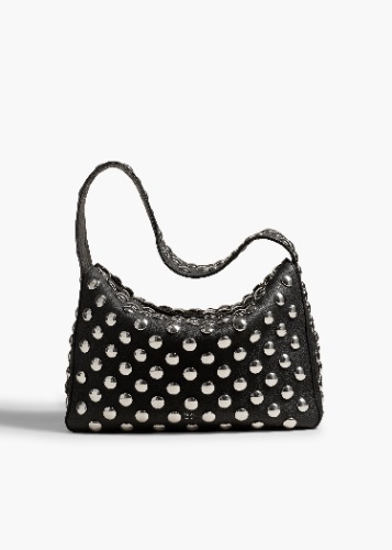 Elena Bag in Black Leather with Studs | O/S / BLACK / 100%CALFSKIN