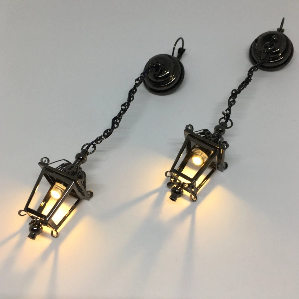 Steampunk light up Victorian street lamp lightbulb earrings - Unique neo Victorian goth jewellery