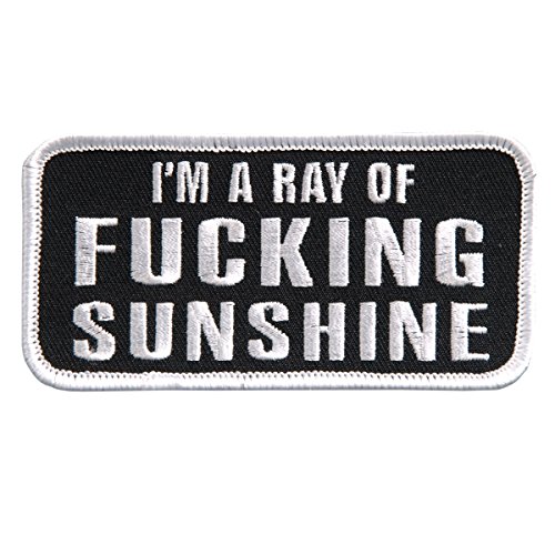 Hot Leathers - PPL9404 I'm a Ray of Sunshine Embroidered Patch (Multicolor, 4" Width x 2" Height)