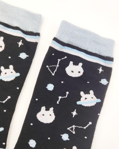 Space Bunny Socks - S