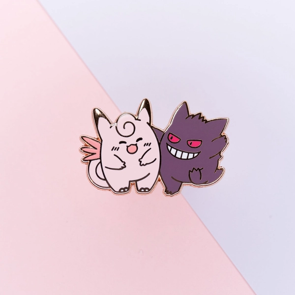 Pink and Purple Cuties Hard Enamel Pin