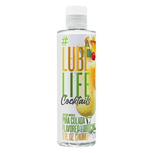 Lube Life Water-Based Piña Colada Flavored Lubricant, Personal Lube for Men, Women and Couples, Made Without Added Sugar, 8 Fl Oz - Piña Colada