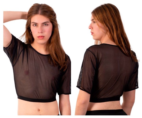 PLURAL PL009 Crop Top - Black / L