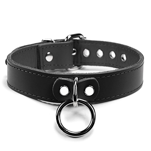 VP Leather Maxim Collar Superior Full Grain Leather - Black - Small