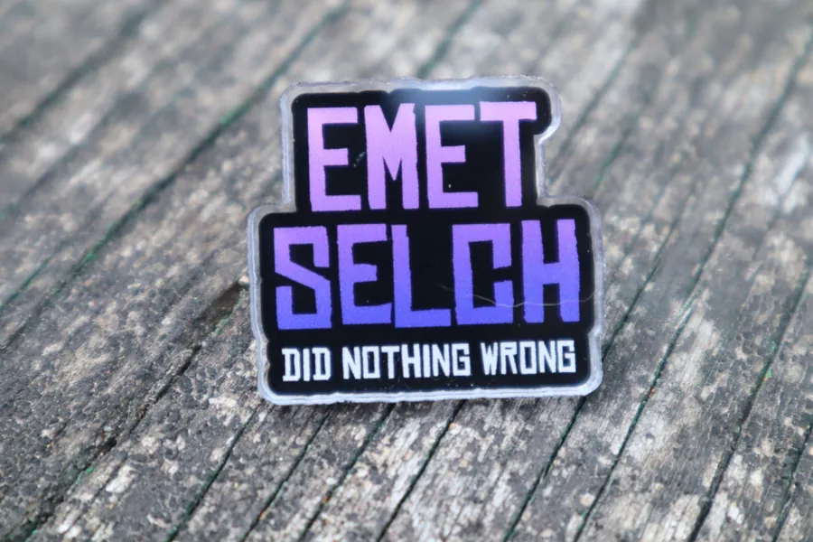 Acrylic PIN (1.25") - EMET Selch did NOTHING wrong ffxiv final fantasy xiv 14